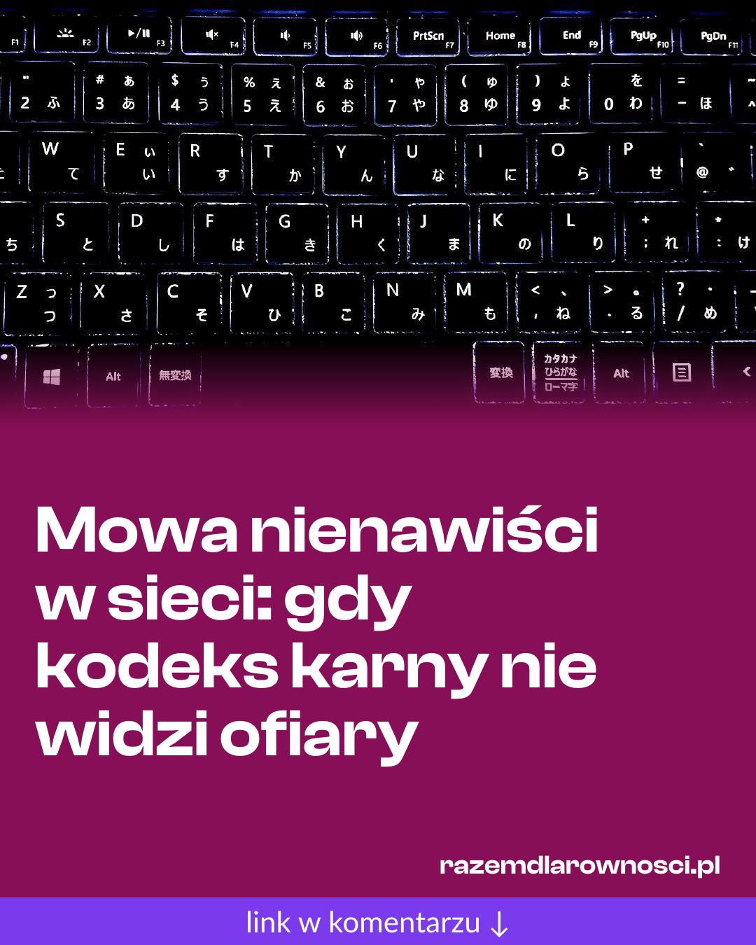 Grafika do udostępnienia: Mowa nienawiści w sieci: gdy kodeks karny nie widzi ofiary